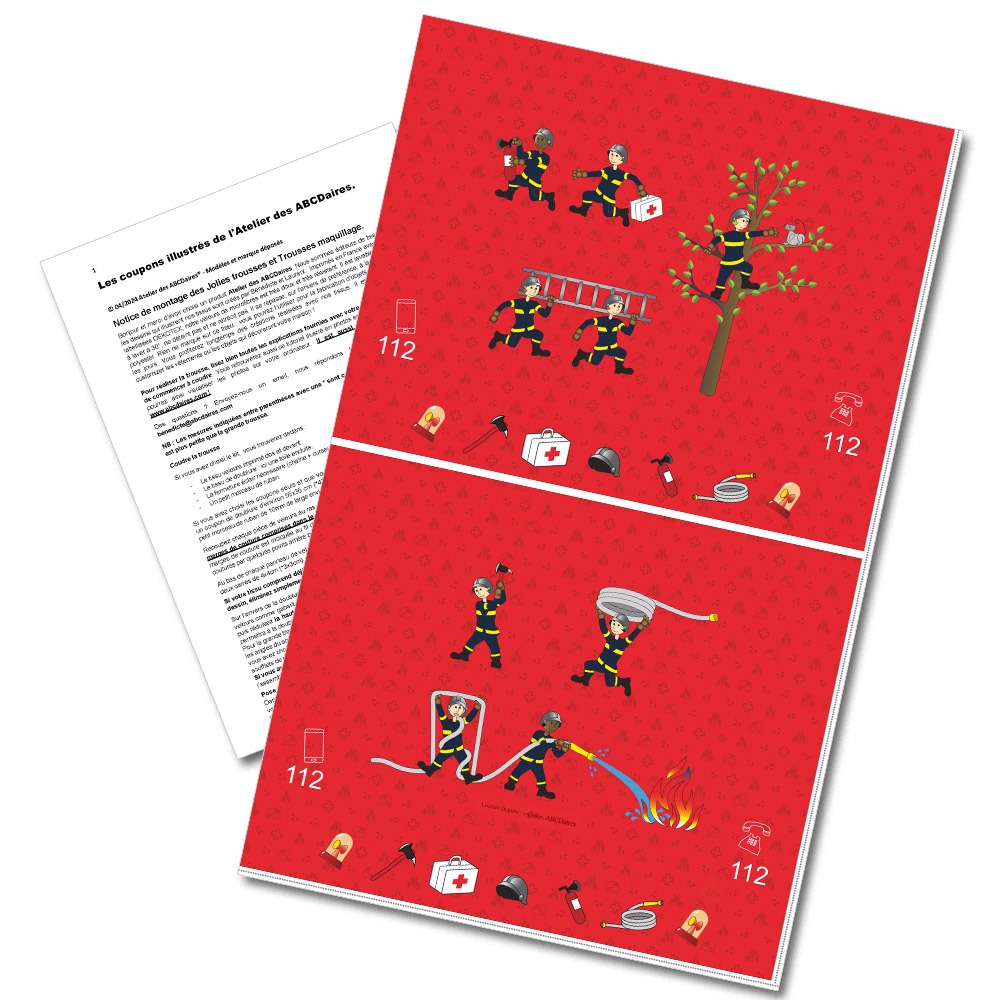 GT-1616 - Coupon Illustré L Juniors Pompiers