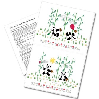 GT-1656 - Coupon Illustré L Juniors Pandas