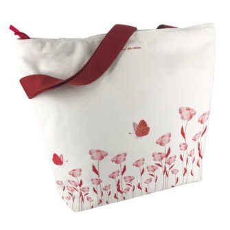 SAM-2102 - Grand Sac Zip Prairie Fleurie Sanguine (Dos)