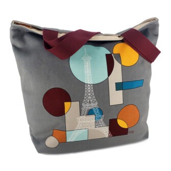 SAM-1925 - Grand Sac Zip Tour Effeil Taupe (Devant)