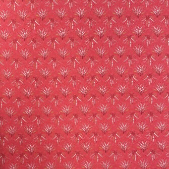 TO-2375 - Satin de Coton Collection Rosy 2026 - Coquilles sur Fond Rose Foncé