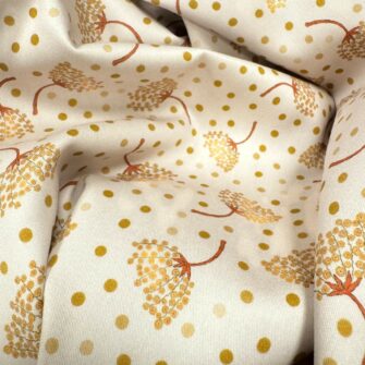 Alternative view of Tissu satin de coton, Collection Ricolette - Berces - fond écru