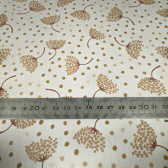 Tissu satin de coton, Collection Ricolette - Berces - fond écru – Image 3