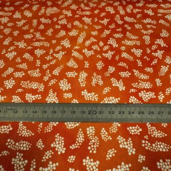 Alternative view of Tissu satin de coton, Collection Ricolette - Grumeaux - fond corail clair marbré