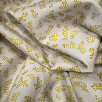 Alternative view of Tissu satin de coton, Collection Ricolette - Grumeaux - fond écru