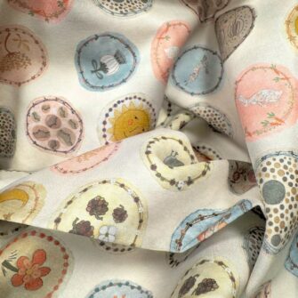 Alternative view of Tissu satin de coton, Collection Ricolette - Pastilles