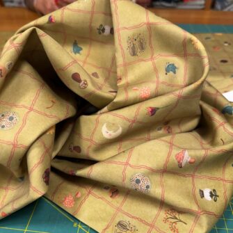 Tissu satin de coton, Collection Ricolette - Quadrillé vert – Image 3
